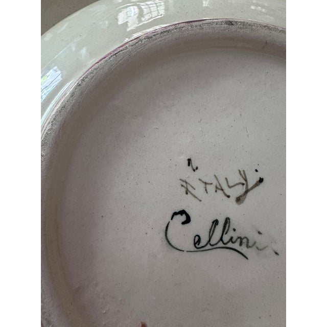 Vintage Handpainted Italian Open Work Low Planter For Sale In Richmond - Image 6 of 6