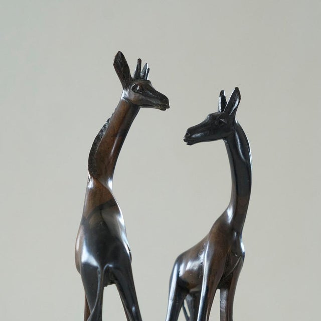 Giraffes in Coromandel Wood, 1930s, Set of 2 For Sale - Image 6 of 10