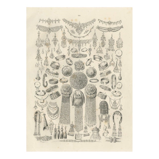 Heinrich von Mayr, Jewelry and Adornment Study from Maximilian in Bavaria, 1846 For Sale