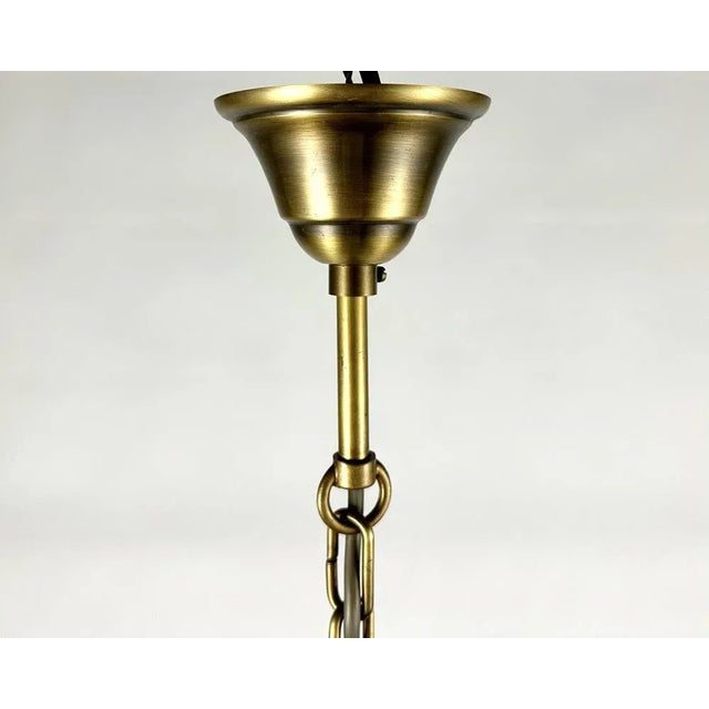 Large Vintage Chandelier in Gilt Bronze by Deknudt Belgium, 1970s For Sale - Image 9 of 10