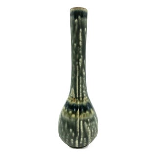 Mid 20th Century Scandinavian Faience Ceramic Bud Vase For Sale