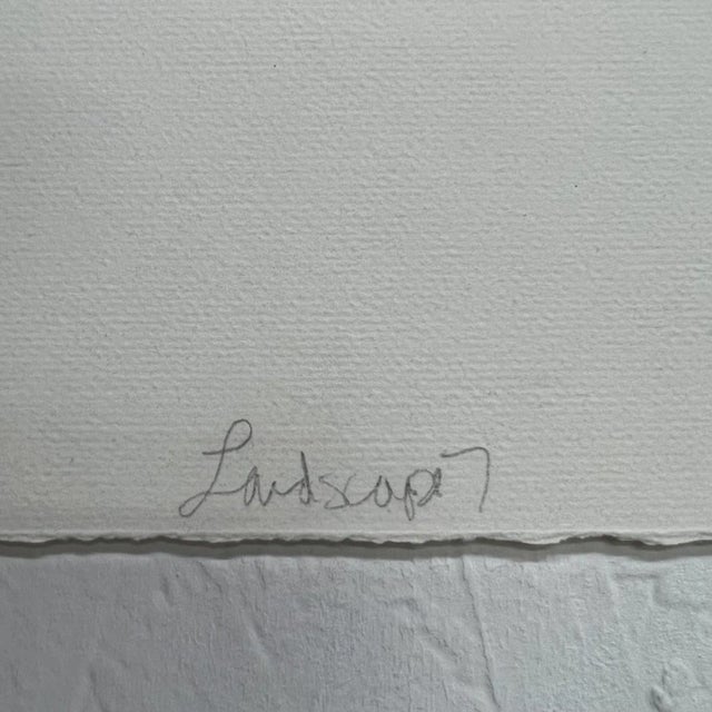 Paper Art by Gina Kail June 1998 Scenic Blue Abstract Landscape 7 Monoprint For Sale - Image 7 of 9