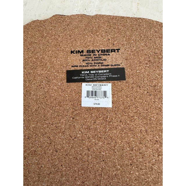 Wood Birch Coasters, Set of 4 and 1 Placemat by Kim Seybert For Sale - Image 7 of 8