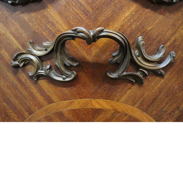 Linke Inspired French Marquetry Marble Top Table With Bronze Mounts 19thC For Sale - Image 14 of 17