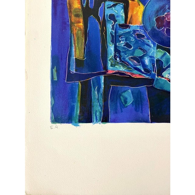 Modern Tony Agostini, Nature Morte Aux Fruits, Original Lithograph For Sale - Image 3 of 4