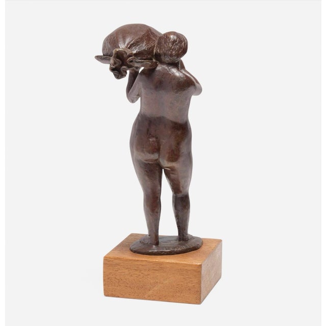 ”The Waitress” 1982 Bronze by Noted California Artist Jorjana Holden For Sale - Image 9 of 15