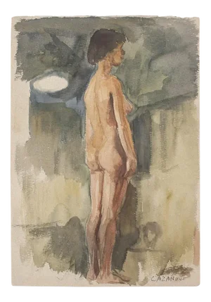 Raymond Cazanove, Figure, Watercolor, 1922
