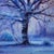 Impressionist Icy Morning Light by Christopher Clark | Oil on canvas Winter landscape with a frosted tree. For Sale - Image 3 of 5