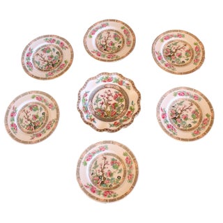 “Indian Tree” Pattern Porcelain Dessert/Bread Plate Set, 8 Pieces For Sale