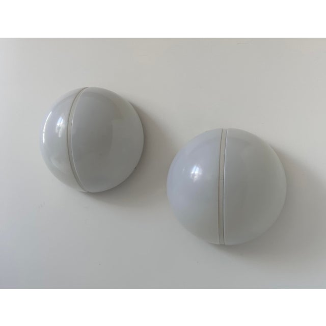 German Metal and Opaline Wall Lights, 1970s, Set of 2 For Sale - Image 16 of 16