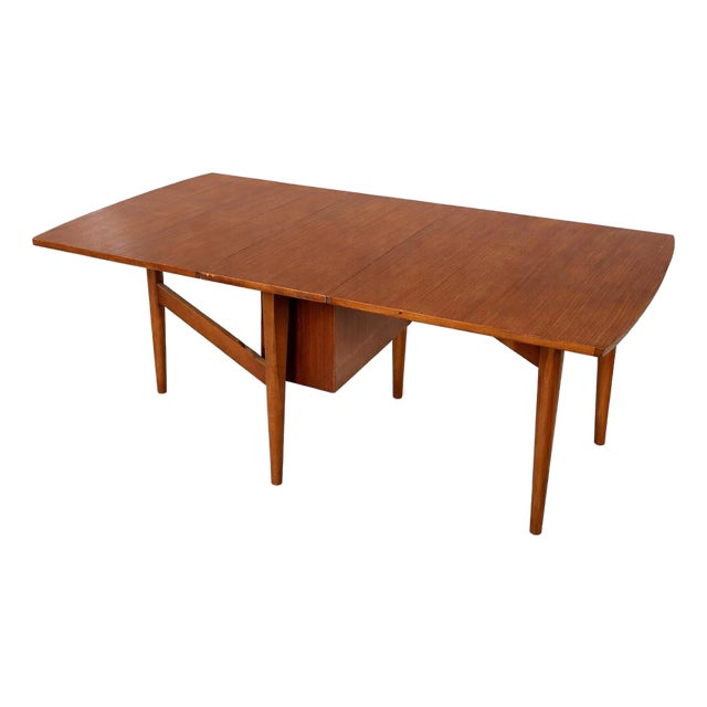 Mid-Century Modern Teak Drop Leaf Dining Table from Elliots of Newbury, 1960s For Sale