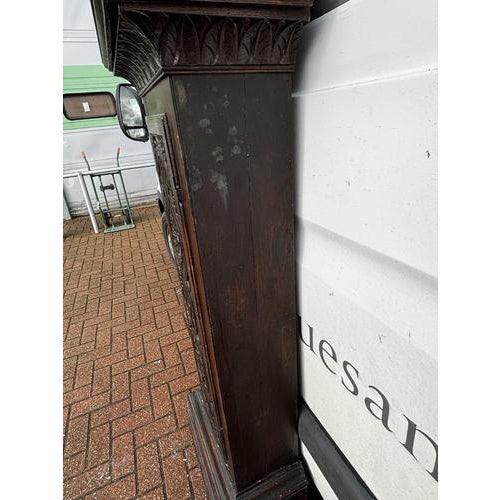 Longcase Clock in Carved Oak For Sale - Image 10 of 15