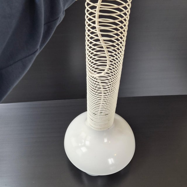 Vintage White Lacquered Steel Pendant Light by Vico Magistretti, 1960s For Sale - Image 6 of 11