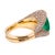18k Rose gold ring with one pear shape Colombian Emerald weighing 4.52 carats and 2.36 carats of pave set round diamonds....