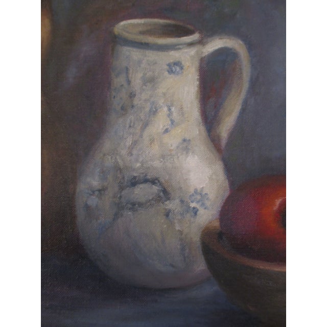 Mid Century Oil on Canvas Board Artist Signed Still Life Framed For Sale In Columbia, SC - Image 6 of 14