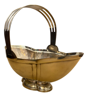 Silver-Plated Metal Centerpiece Basket from Ercuis, 1920s