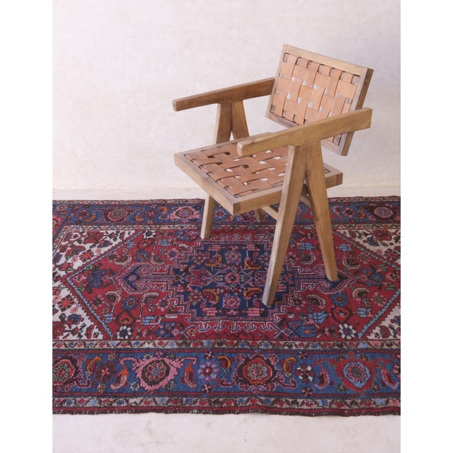 Red Vintage Persian Wool Rug - 6.7 X 4.43 Ft For Sale - Image 8 of 8