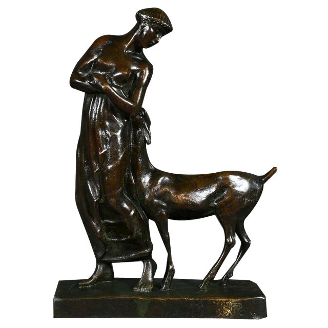Bronze of Woman with the Fawn from Primavera, 1930 For Sale