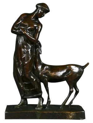 Bronze of Woman with the Fawn from Primavera, 1930