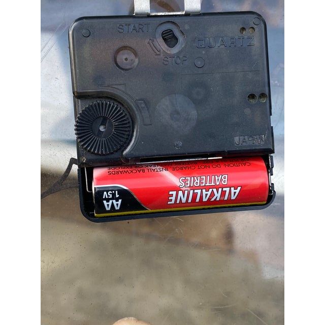 Large Vintage Lucite Starburst Wall Clock For Sale - Image 12 of 16