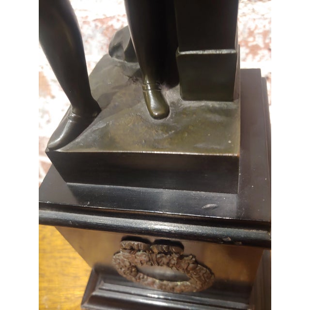 Metal Napoleon Bonaparte in Uniform -19th Century Bronze Sculpture For Sale - Image 7 of 8