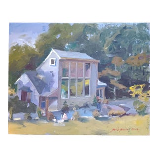 Famous Artist's Connecticut Studio, Original Oil Painting For Sale