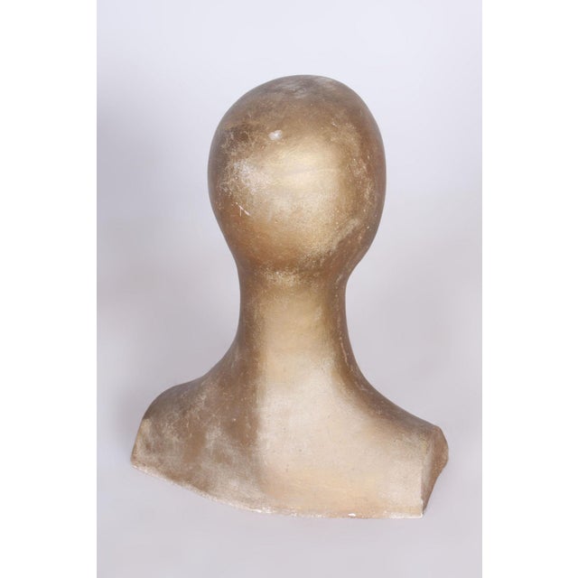 Mid-Century Modern Bust in Patinated Plaster, 1960s For Sale - Image 4 of 8