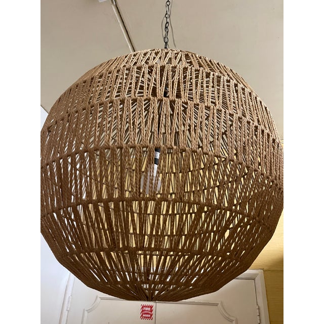 Contemporary Large Seaside Rope Pendant For Sale - Image 3 of 5