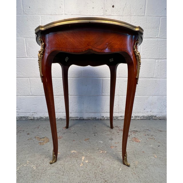 Antique French Bronze and Rouge Marble Side Table For Sale In New York - Image 6 of 11