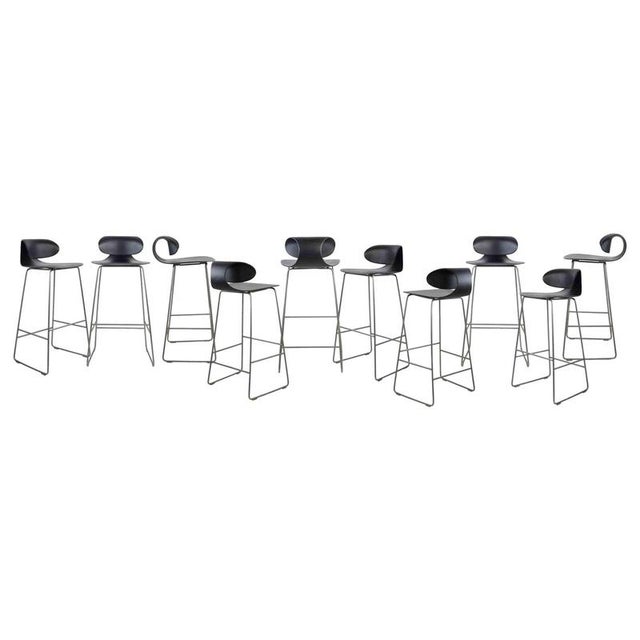 Maxima Stools by William Sawaya and Paolo Moroni, Italy, 1990s, Set of 10 For Sale - Image 8 of 8