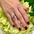 Natural Aquamarine Ring 6.5 14k White Gold 3.21 TCW Certified, Size 6 For Sale - Image 9 of 11
