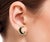 Chanel Vintage Gold Plated CC Black Moon Crystal Clip on Earrings *Marked 01 *Made in France *Comes with the original box...
