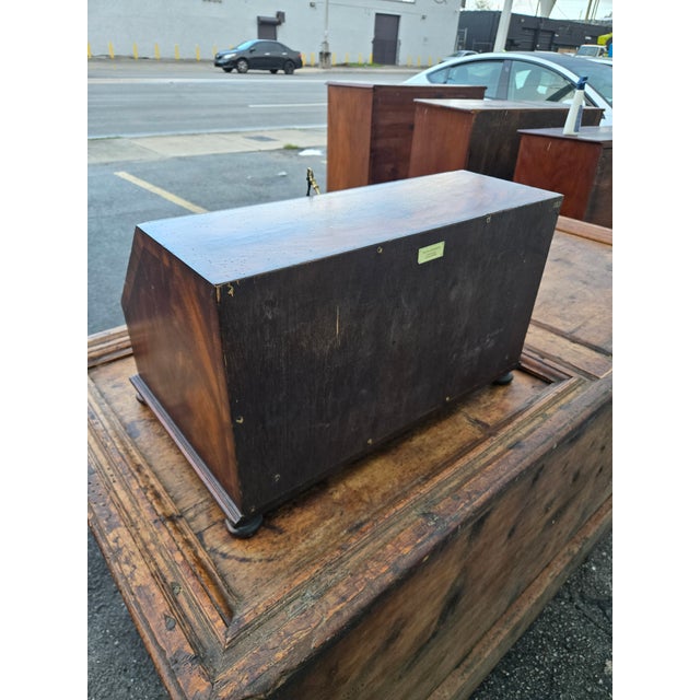 Maitland - Smith 1990s Fine Maitland Smith English Georgian Inlaid Table Top Writing Desk For Sale - Image 4 of 11