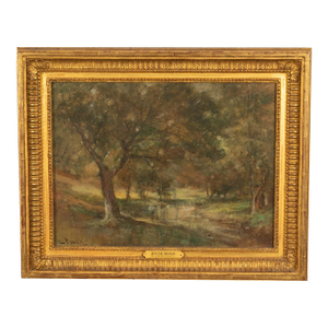 Antique American Impressionist Luminist Painting "River Ridge" Virginia by Lucien Whiting Powell, 1890