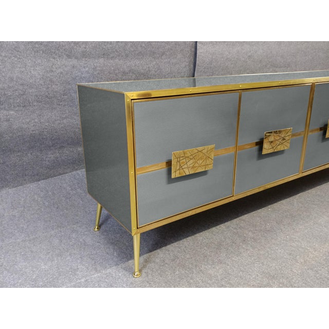 Not Yet Made - Made To Order Sideboard with Murano Glass Doors from Justfurnituress SRL For Sale - Image 5 of 9