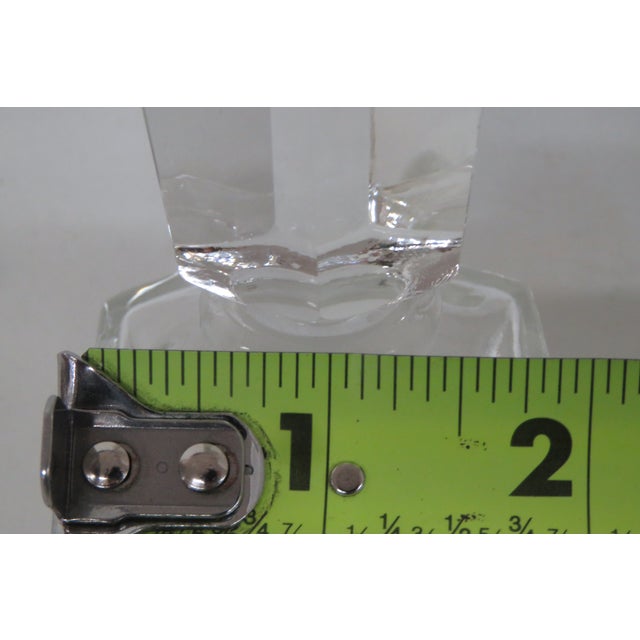 Bohemian Empty Glass Perfume Bottle Czech Art Deco Crystal With Gold Rose 4485b For Sale - Image 11 of 13