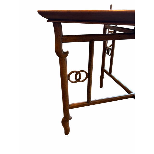Mid-Century Modern Vintage Mid-Century Baker Furniture Michael Taylor Burl Wood Asian Modern Side Table – "Far East Collection" For Sale - Image 3 of 4