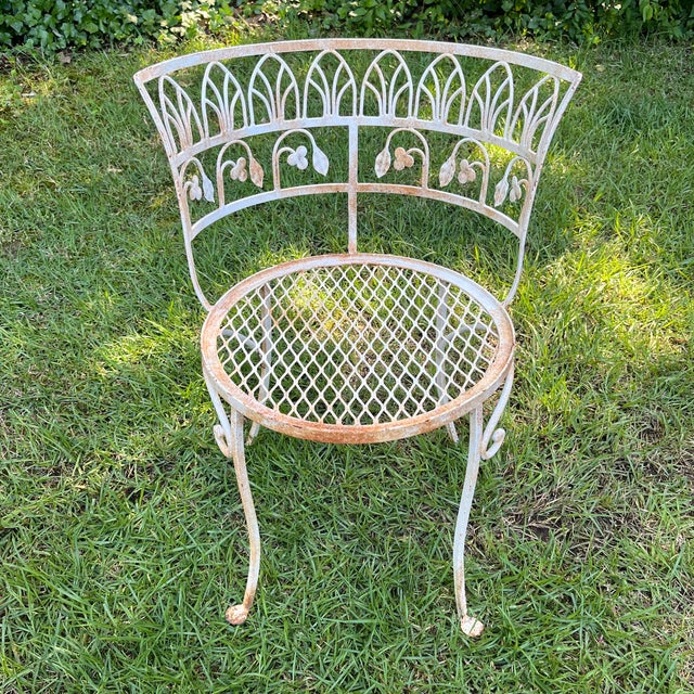 Russell Woodard Russell Woodard Style Mid-Century Classic Parisian Patio Set, 5 Pieces For Sale - Image 4 of 12