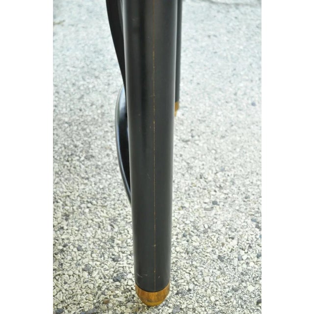 Wood Mid Century Modern Black Lacquer James Mont Style Dining Table by Blowing Rock For Sale - Image 7 of 10