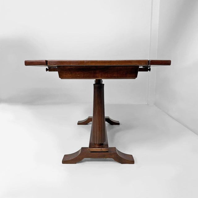 Vintage Italian Art Deco Extendable Wooden Console Table, 1970s For Sale - Image 6 of 15