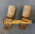 Mid 20th Century Spanish Brutalist Gilt Iron Electric Wall Sconces - a Pair For Sale - Image 9 of 11