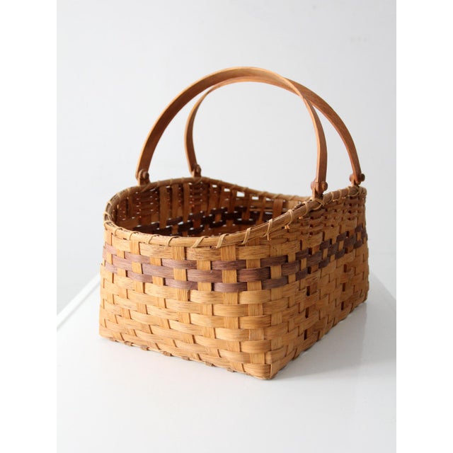 Vintage Hand-Painted Farmhouse Basket For Sale - Image 11 of 13