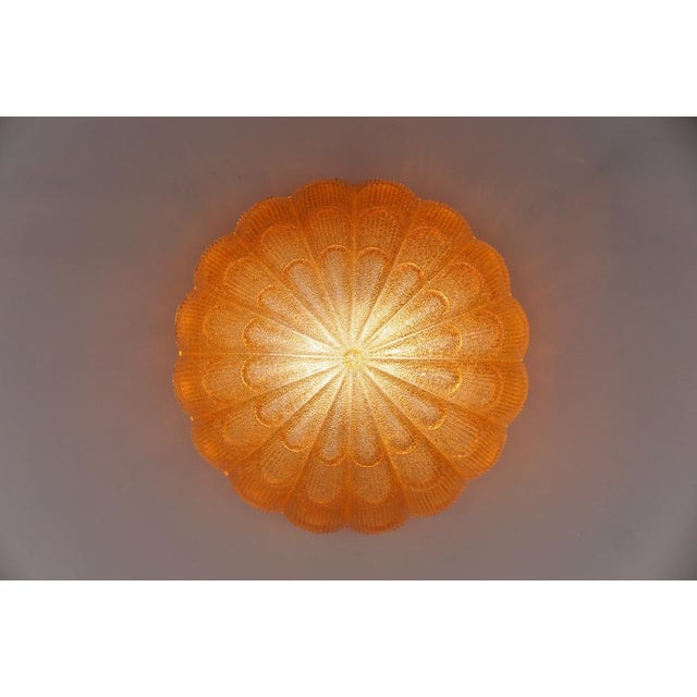Mid-Century Modern Round Amber Glass Wall Lamp from Limburg, 1960s For Sale - Image 3 of 11