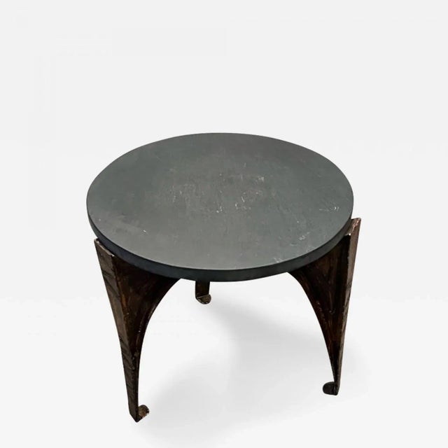 1960s Paul Evans Slate & Sculpted Metal Table For Sale - Image 13 of 13