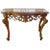 18th Century Venetian Louis XIV Style Gilt Wood Console With Marble Top For Sale