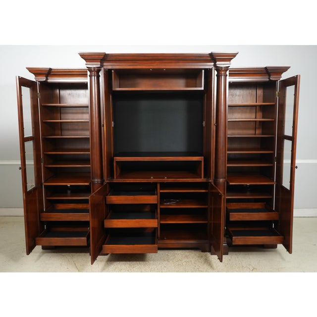 Traditional Sligh Large Cherry Home Theater Entertainment Unit For Sale - Image 3 of 18