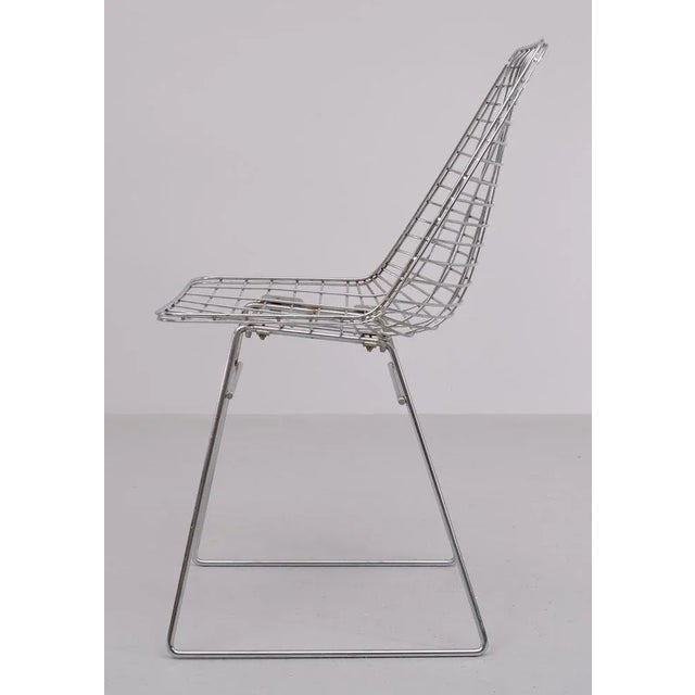 Mid-Century Modern Chrome Steel Wire Chair from Pastoe, 1968 For Sale - Image 3 of 8