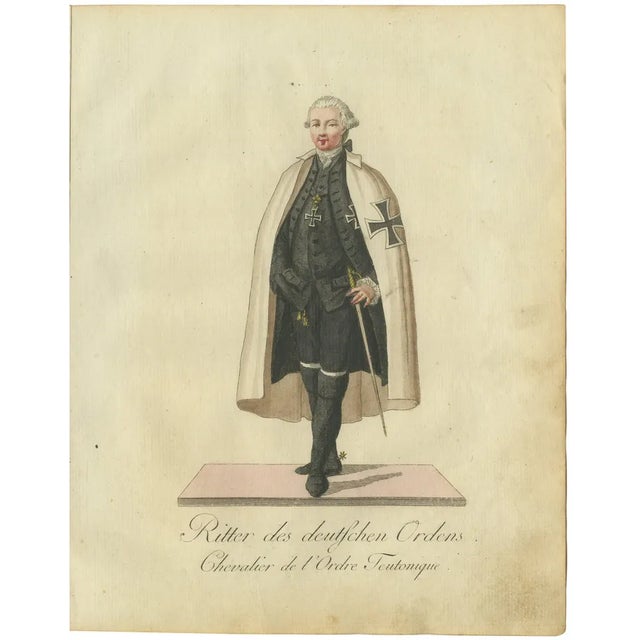 Schwan, Knight of the Teutonic Order in Ceremonial Dress, 1791, Print For Sale