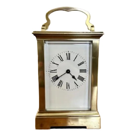 Large Victorian Brass Carriage Clock, 1880s For Sale