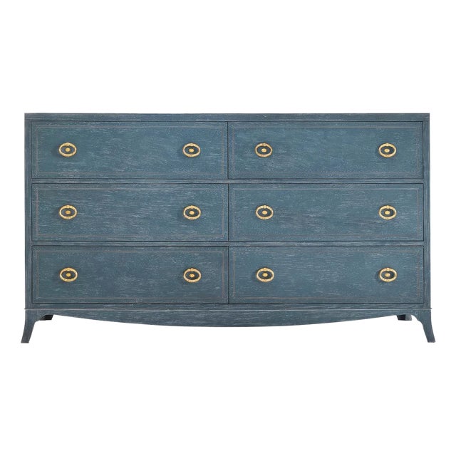 Classic Blue Painted Dresser For Sale